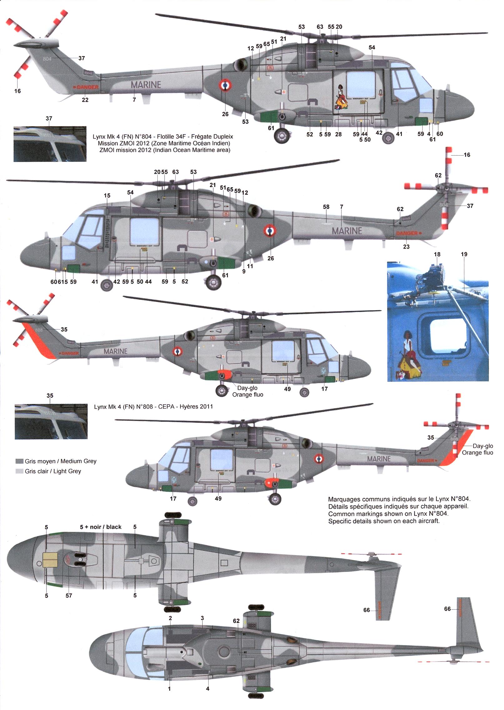 Berna Decals 1 72 Westland Lynx Mk.4 Helicopter Aeronavale French Navy 