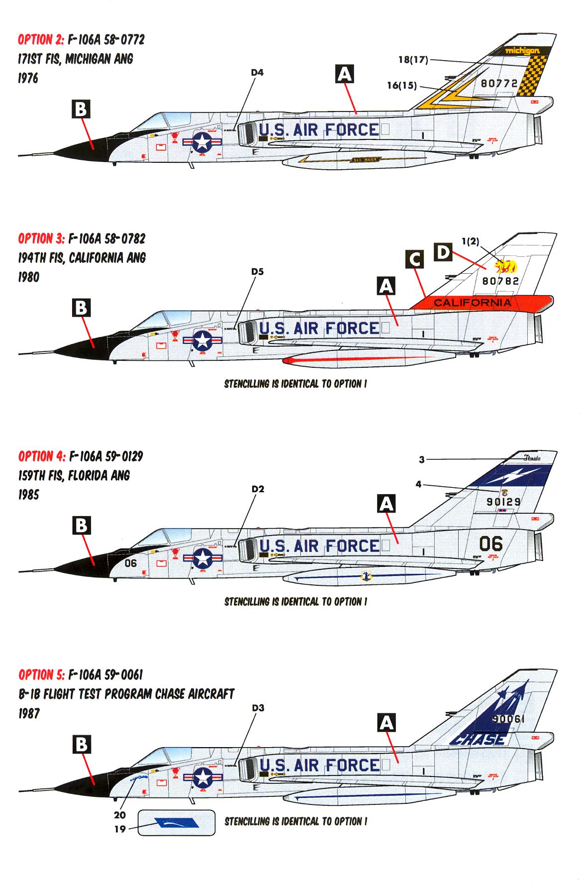 Caracal Decals 1 72 CONVAIR F 106A DELTA DART U S Air Force Jet caracal-decals-1-72-convair-f-106a-delta-dart-u-s-air-force-jet