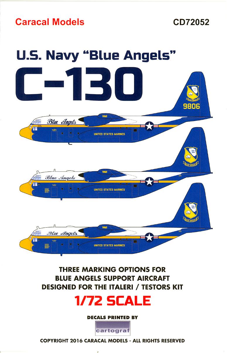 Caracal Decals 1/72 LOCKHEED C-130 U.S. NAVY "BLUE ANGELS" | eBay