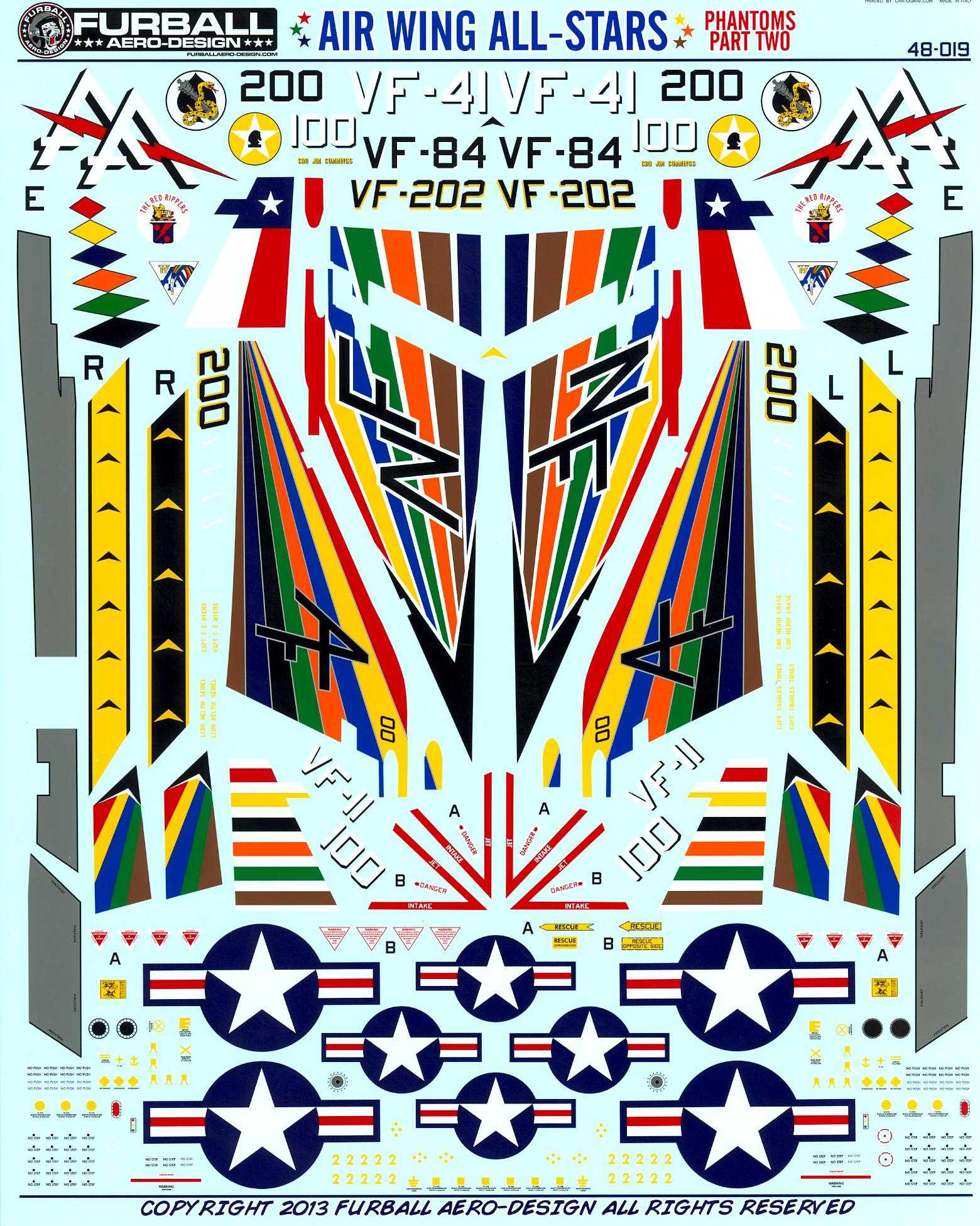 Furball Decals 148 Mcdonnell Douglas F 4bn Phantom Ii Air Wing All