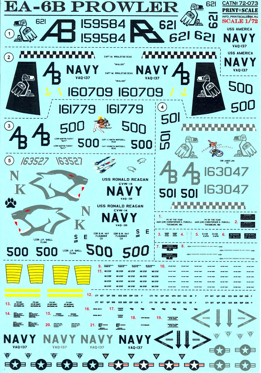 Print Scale Decals 1/72 GRUMMAN EA-6B PROWLER | eBay