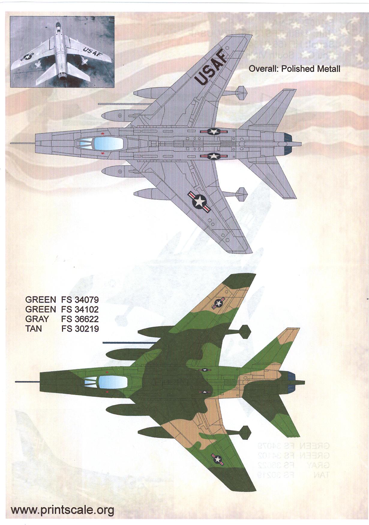 Print Scale Decals 1/72 NORTH AMERICAN F100 SUPER SABRE Jet Fighter