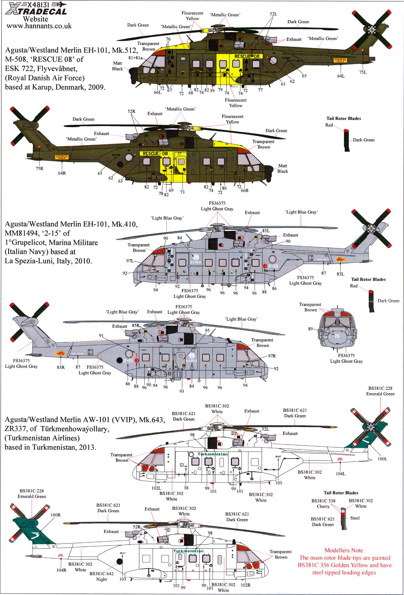 Xtra Decals 1/48 AUGUSTA WESTLAND MERLIN Helicopter eBay