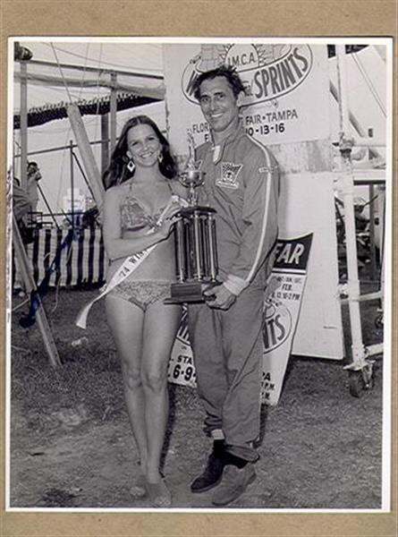 Auto Racing Trophy on Vintage Al Major Original Auto Racing Trophy Presentation Photo Ex