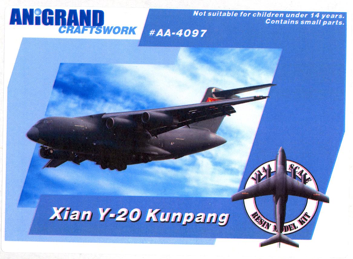 Anigrand Models 1/144 XIAN Y-20 KUNPANG Chinese Heavy Transport Plane