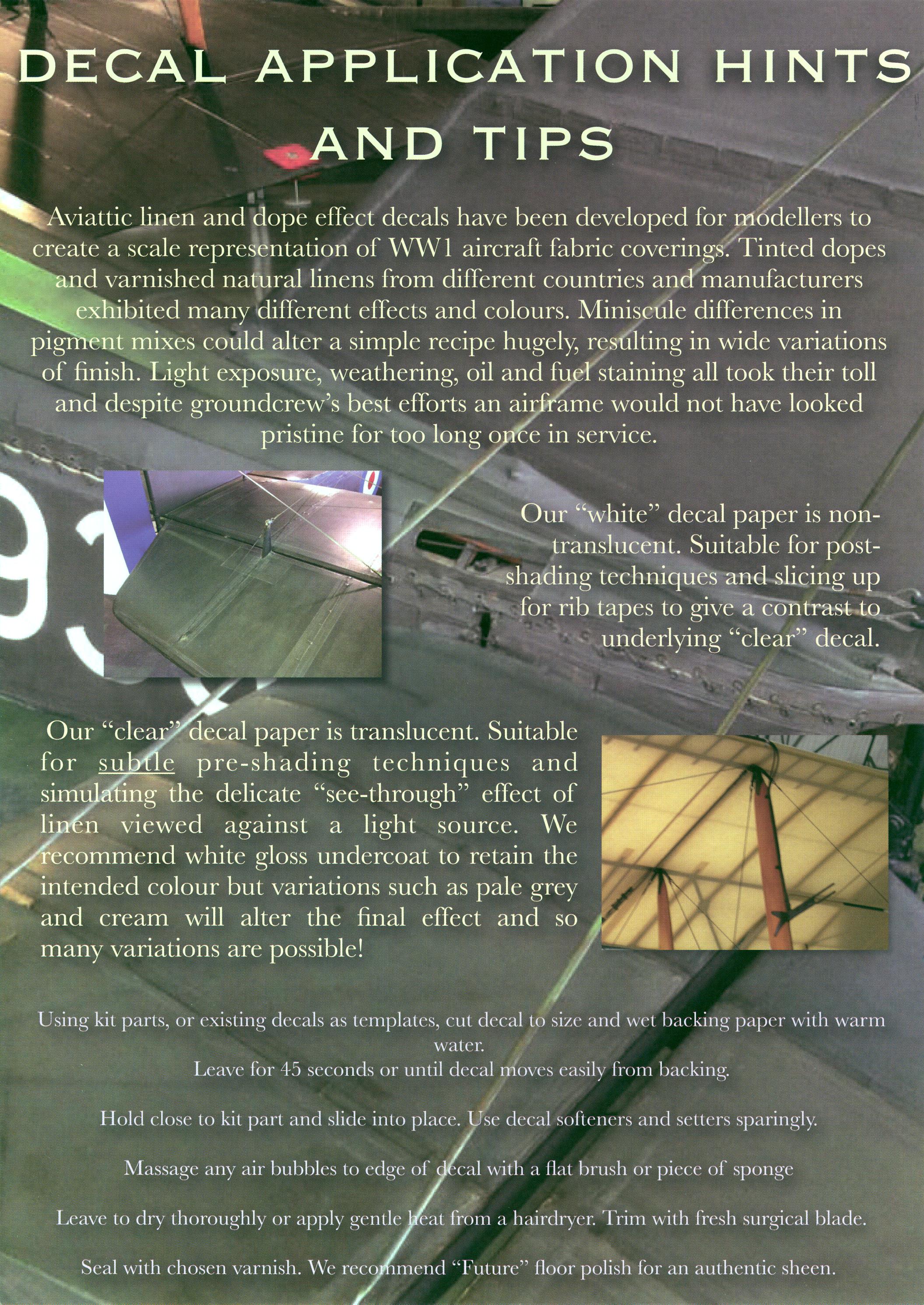 Aviattic Decals 1 32 Pale Blue Doped Linen Wwi Roland Aircraft