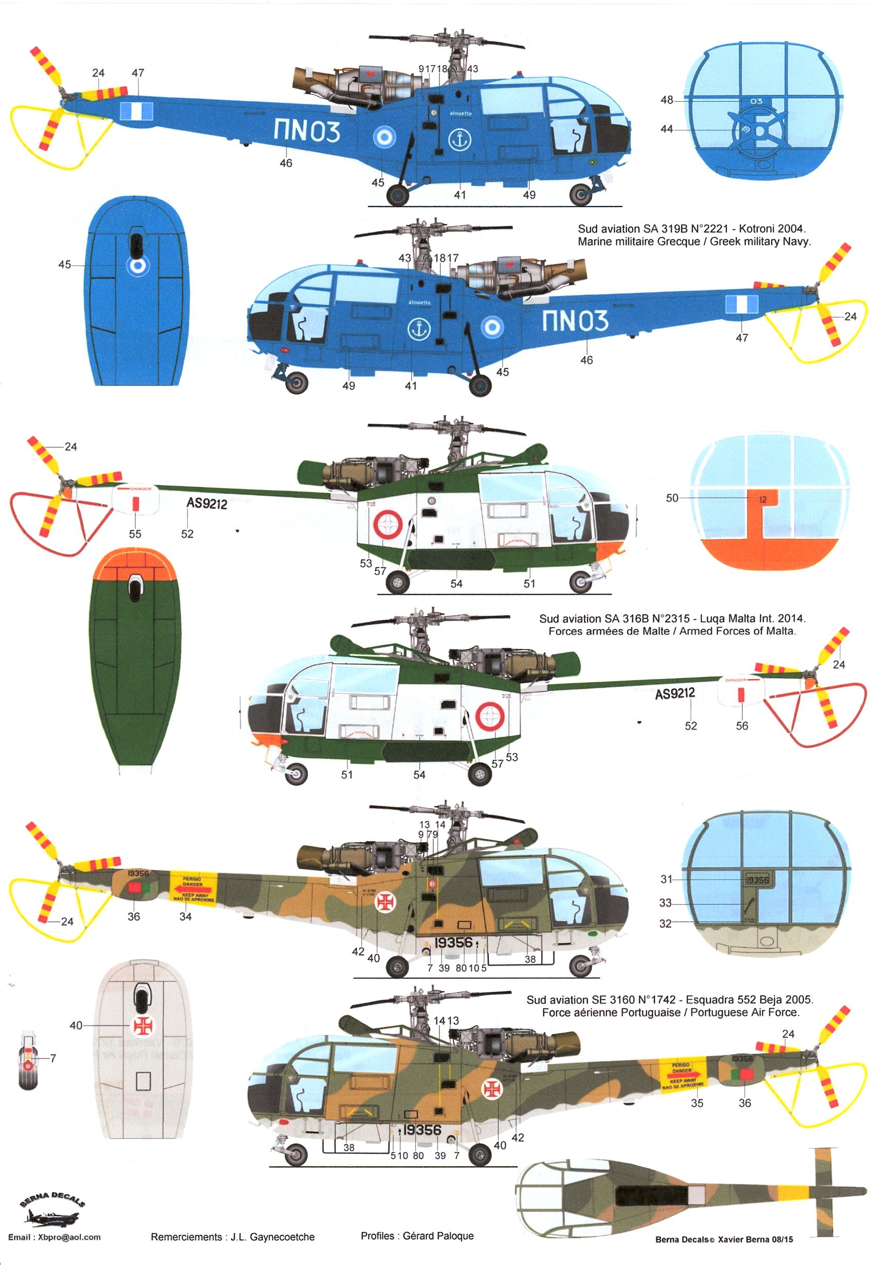FFSMC Productions Decals 1/48 Alouette III Gendarmerie basique et dernier vol FFSMC Productions Decals 1/48 Alouette III Gendarmerie basique et dernier vol