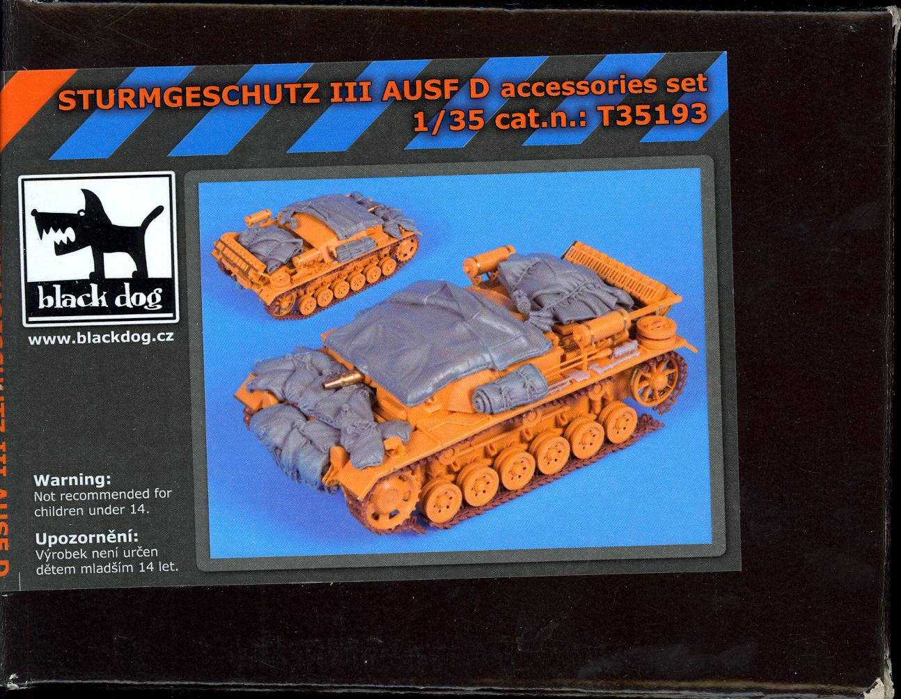 N. black dog 1//35 T35193 Sturmgeschutz III Ausf D Accessoires Set Cat