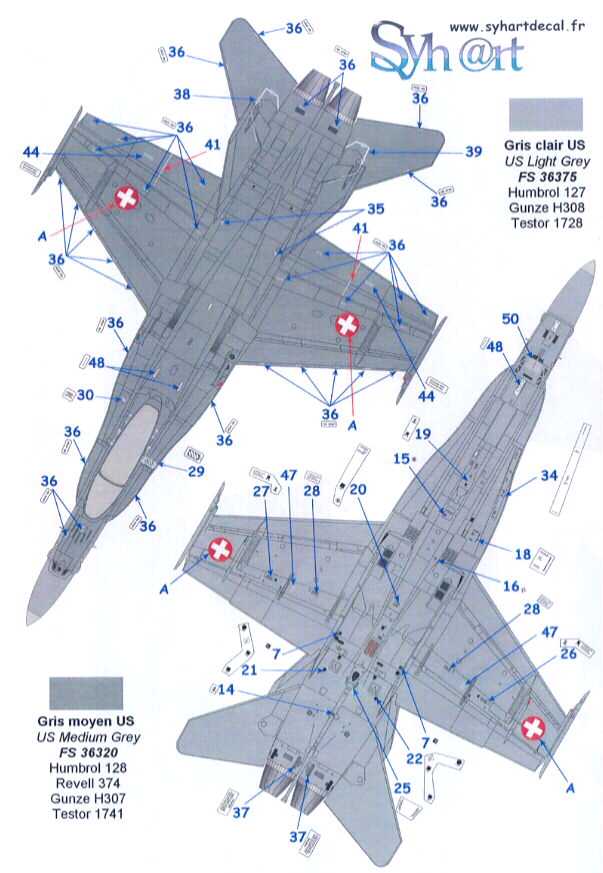 Syhart Decals 1//48 McDONNELL DOUGLAS F//A-18C HORNET Swiss Air Force 2010