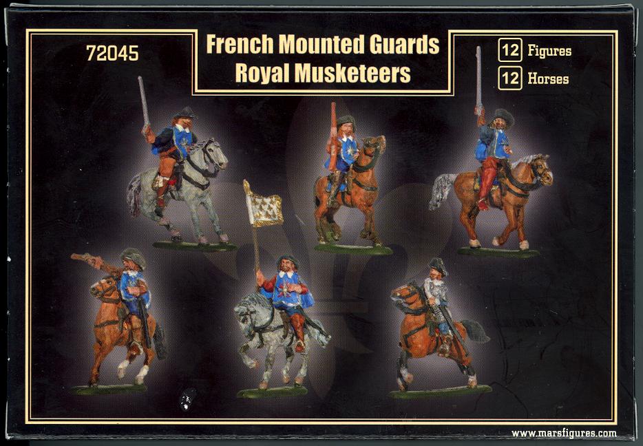 Mars Figures 1/72 FRENCH MOUNTED GUARDS ROYAL MUSKETEERS Figure Set