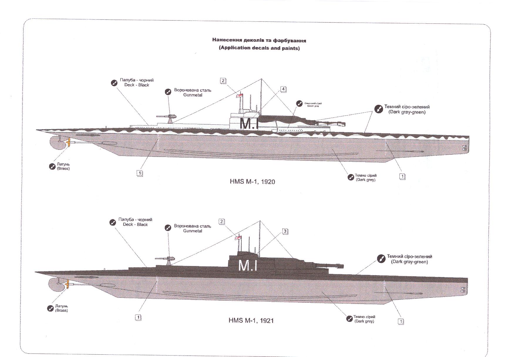 MikroMir 350-021 class submarine British K 1/350 Scale Model Kit 