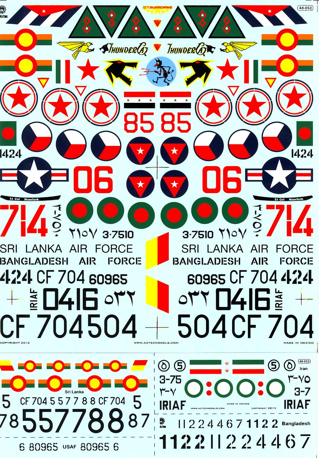 Aztec Decals 1/48 SKY GUARDIANS MIKOYAN MiG-21 in International Service ...