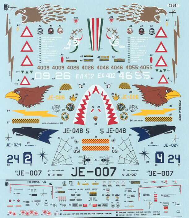 Aztec Decals 1/72 T 33 MEXICAN AIR FORCE 45 YEARS  