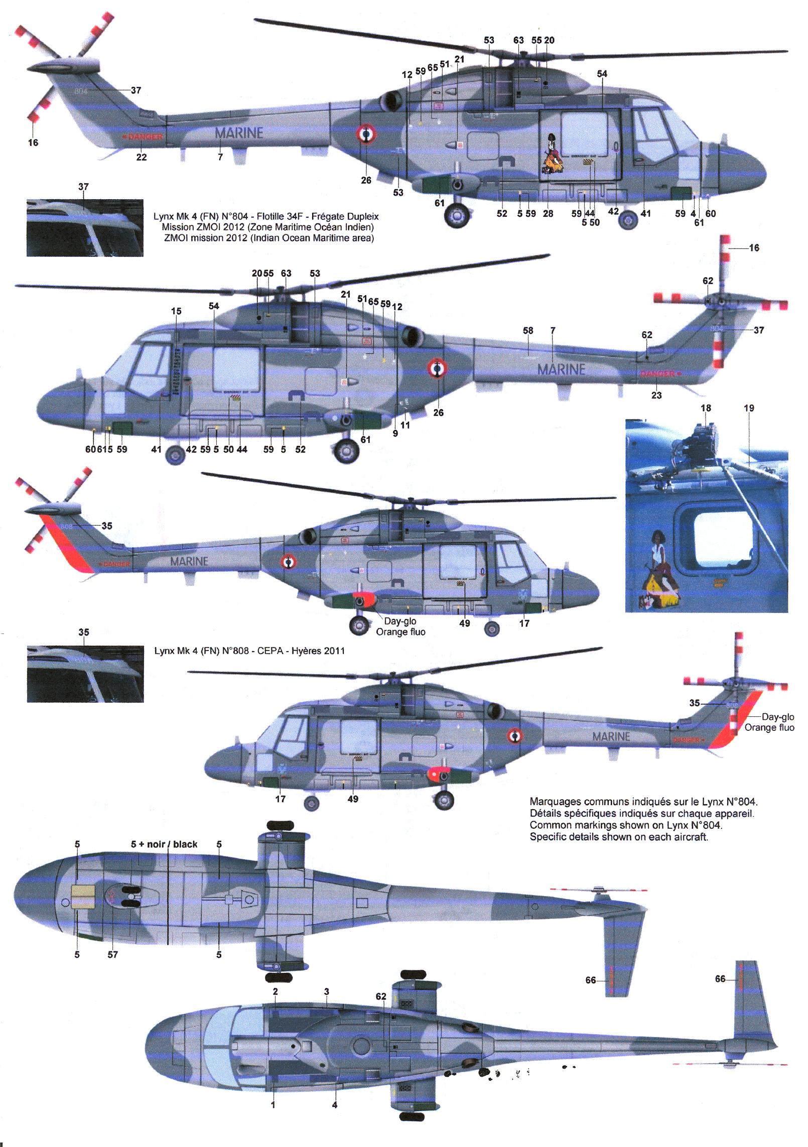 Berna Decals 1/48 WESTLAND LYNX Mk.4 Helicopter Aeronavale French Navy ...