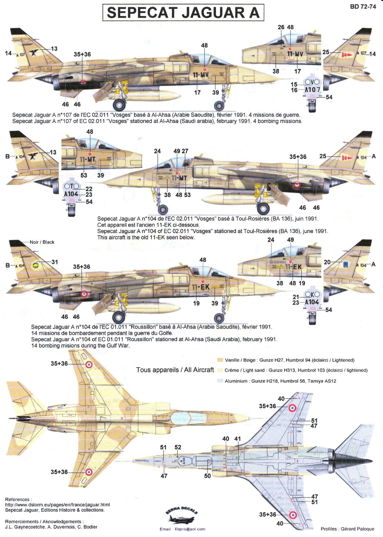 Чертежи sepecat jaguar