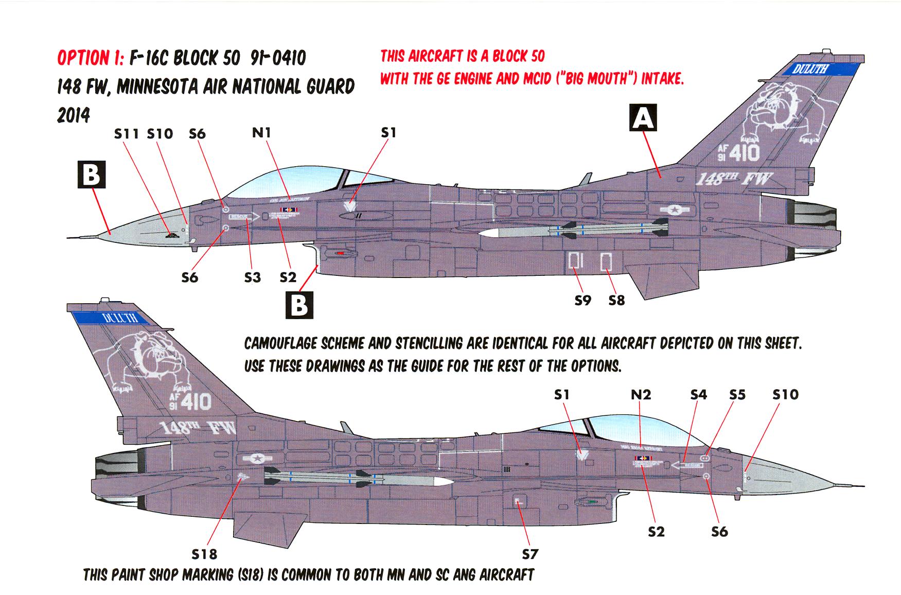 Caracal Decals 1/48 F-16 VIPER BLOCK 50/52 DARK VIPERS HAVE GLASS V SCHEME