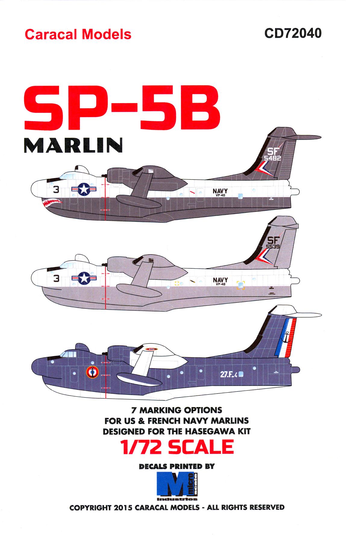 Caracal Decals 1 72 Martin SP 5B Marlin Flying Boat | eBay