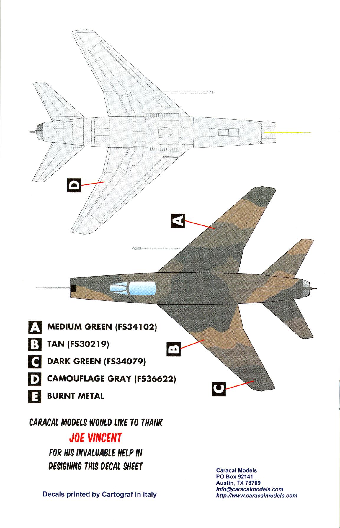 Caracal Decals 1/72 NORTH AMERICAN F-100D & F-100F SUPER SABRE in ...