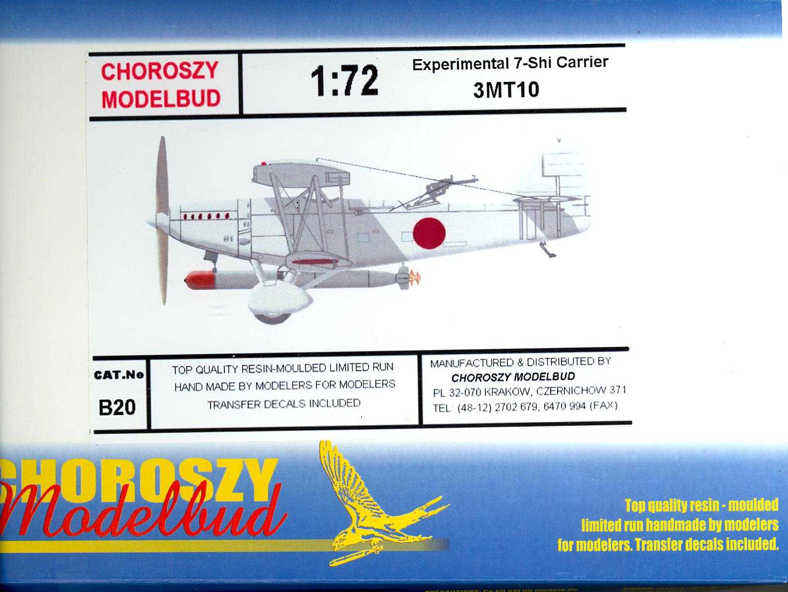 Choroszy Models 1/72 MITSUBISHI Ki-33 Japanese Gull Wing Fighter 