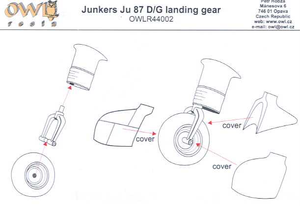 Owl Decals 1/144 JUNKERS Ju 87D/G STUKA LANDING GEAR Resin Conversion 