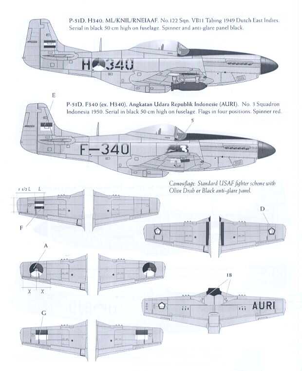 Dutch Decal 1/32 P 51D P 51K MUSTANG Netherlands East Indies 