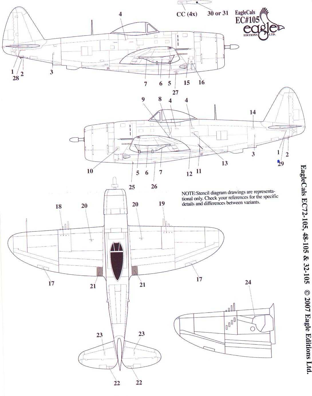 P 47 thunderbolt чертеж