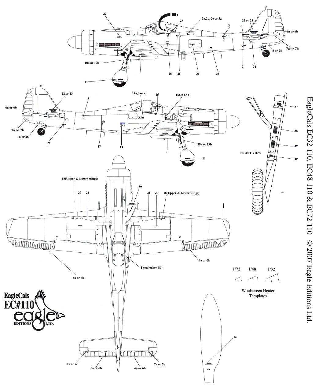 EagleCals Decals 1/32 FOCKE WULF Fw-190D DORA Fighter JG6 & JG4 | eBay