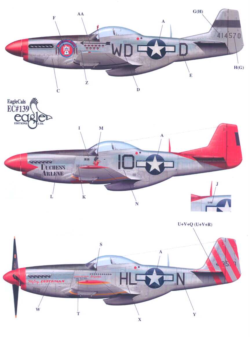 EagleCals Decals 1/32 NORTH AMERICAN P-51D MUSTANG Fighter Part 1 | eBay