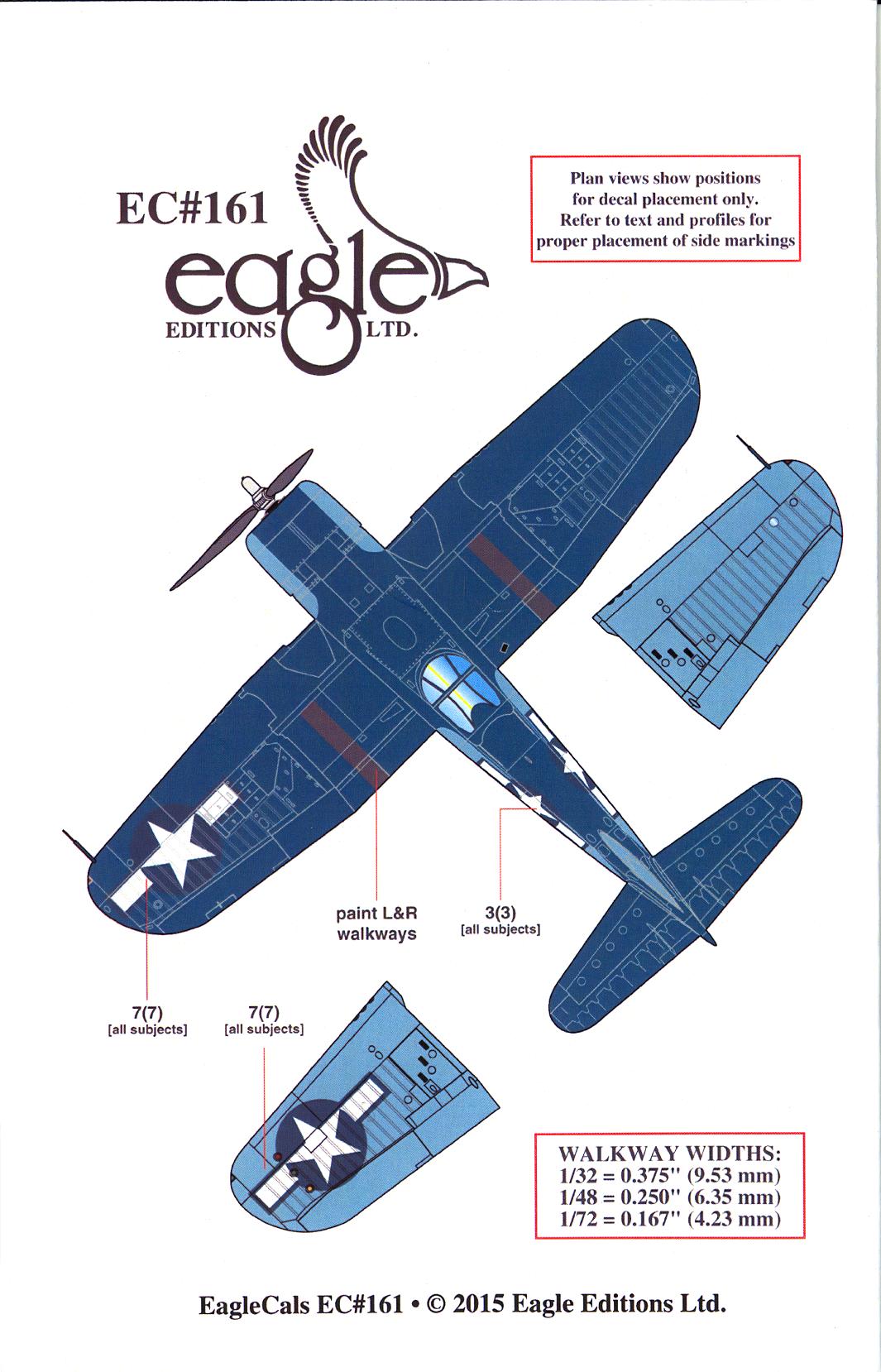 EagleCal Decals 1/32 VOUGHT F4U-1 CORSAIR American WWII Fighter Part 1 ...