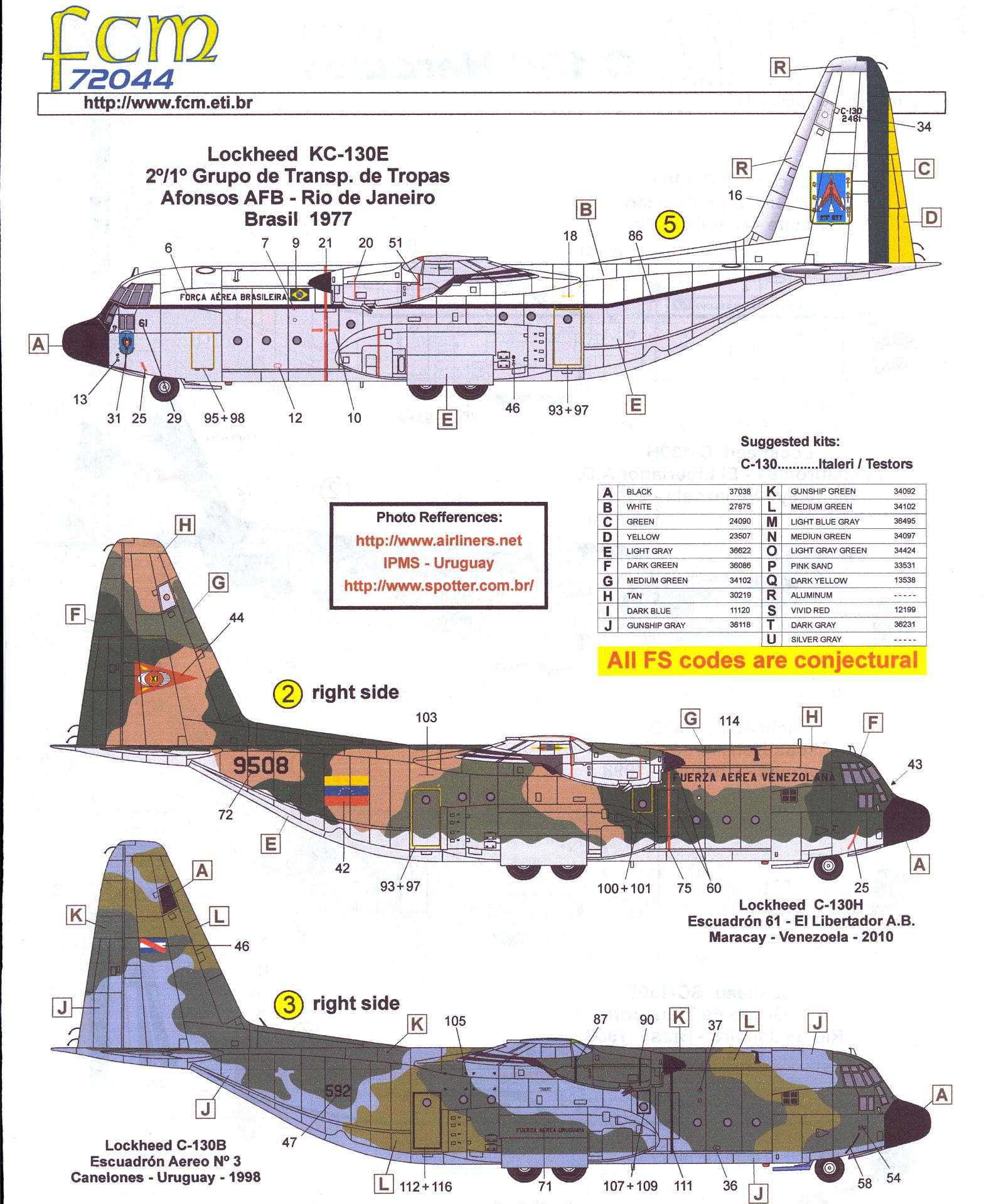 FCM Decals 1/72 LOCKHEED C-130 HERCULES Transport