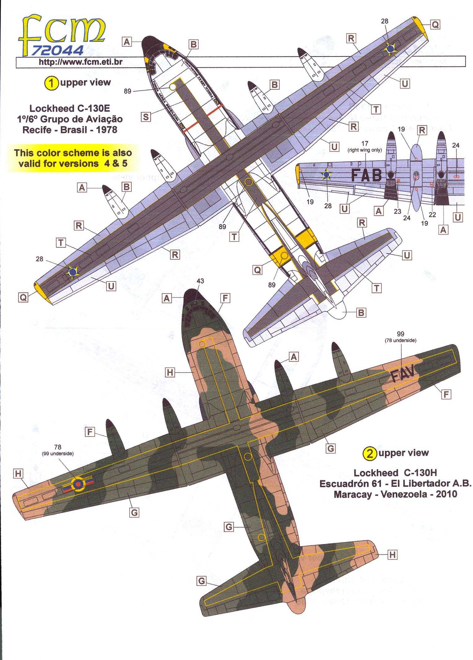 FCM Decals 1/72 LOCKHEED C-130 HERCULES Transport