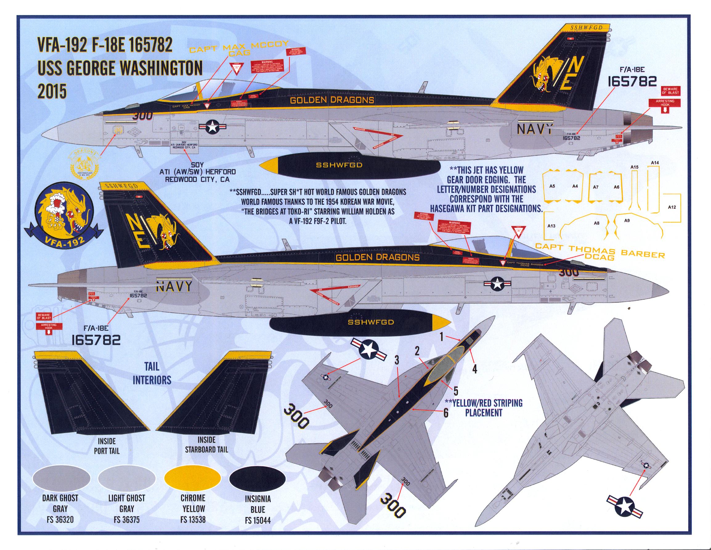 Super Scale Decals 148 Fa 18e Super Hornets Vfa 22 Cag And Vfa 152 Cag ...