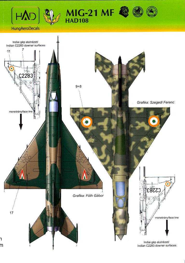 Hungarian Aero Decals 1 48 Mikoyan MIG 21 MF Fighter Hungary India
