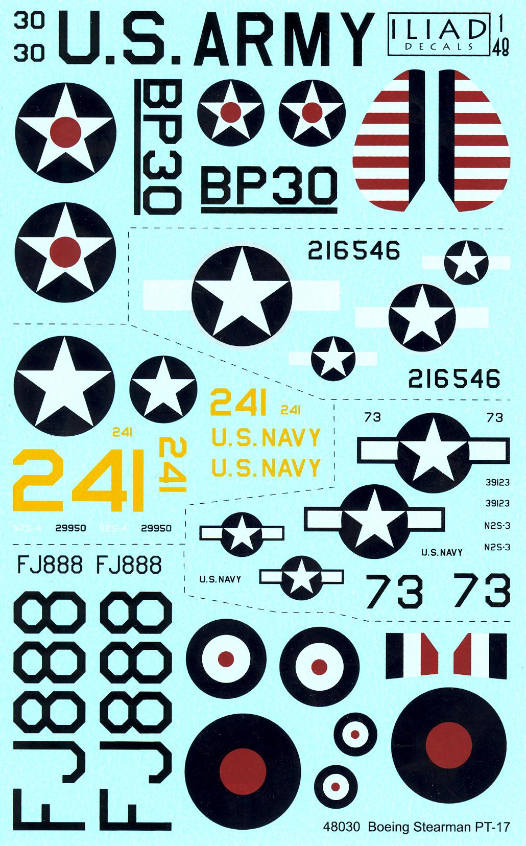 Iliad Decals 1/48 STEARMAN PT-17 Trainer | eBay