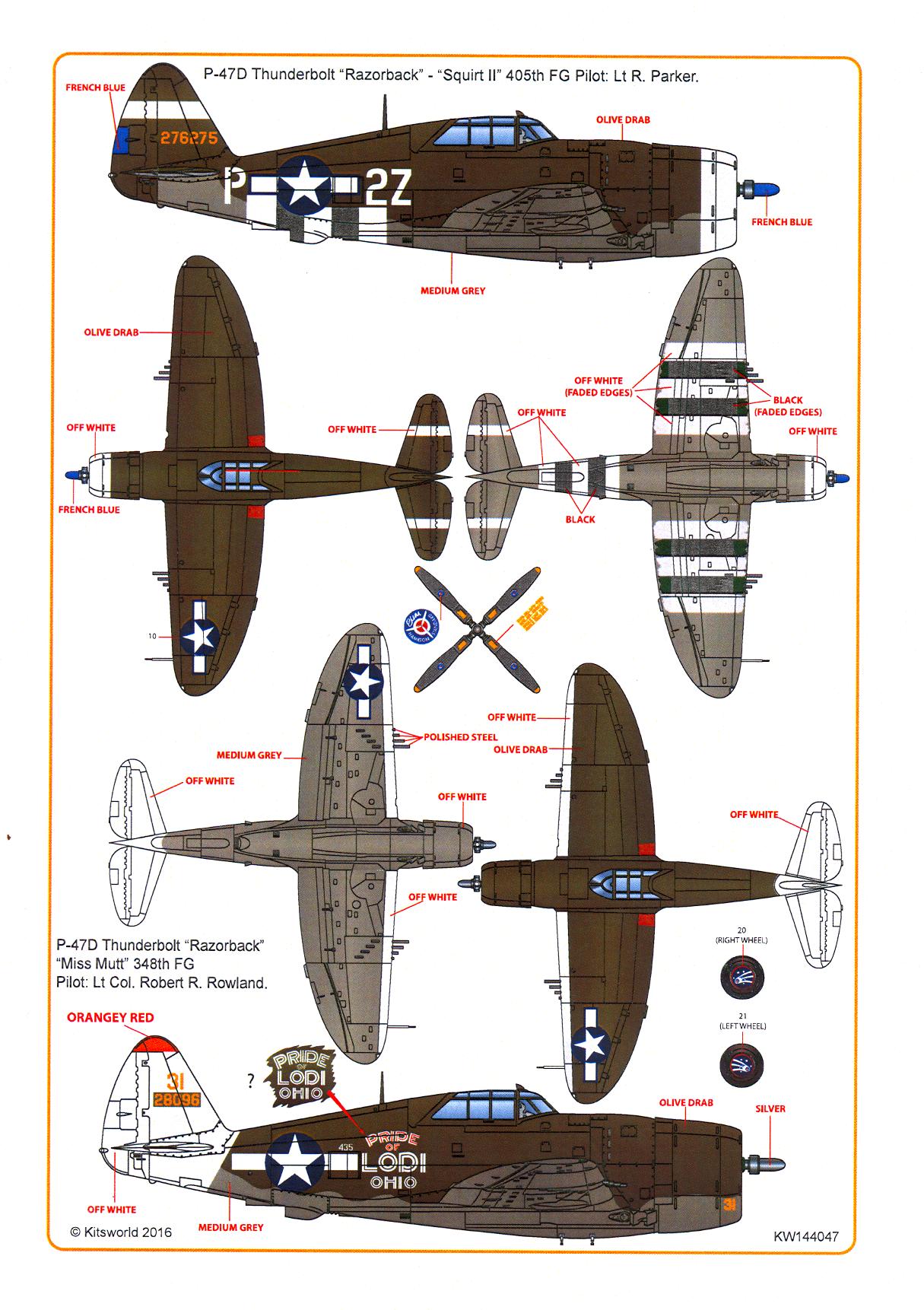 P 47 thunderbolt чертеж