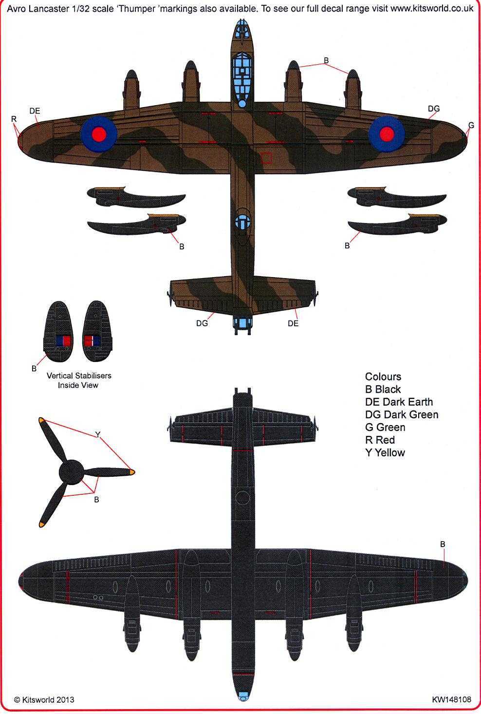 Kits World Decals 1/48 AVRO LANCASTER Thumper 