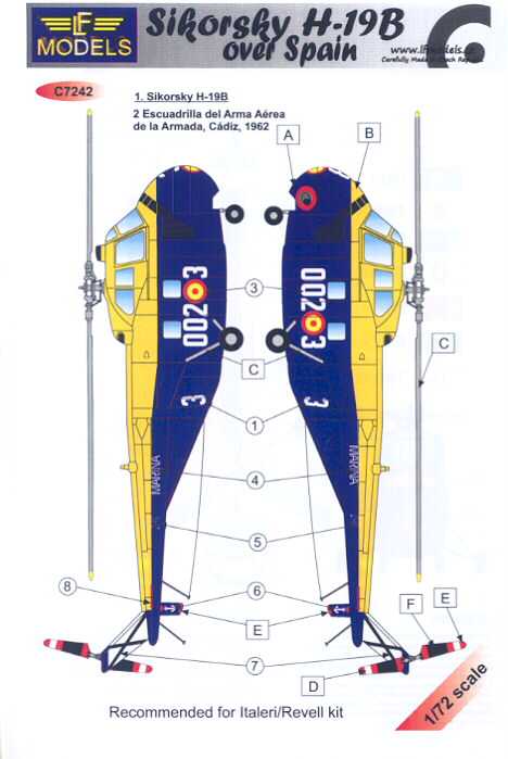 LF Models Decals 1/72 SIKORSKY H 19B Over Spain  