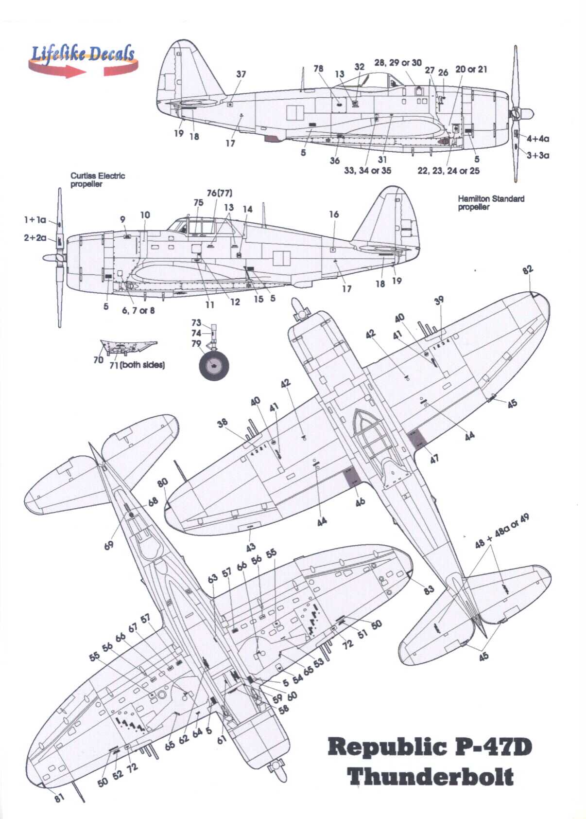 Lifelike Decals 1/32 REPUBLIC P 47D THUNDERBOLT Part 2  