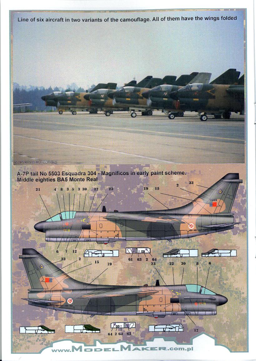 Model Maker Decals 1/48 VOUGHT A-7P CORSAIR II Portuguese Air Force | eBay