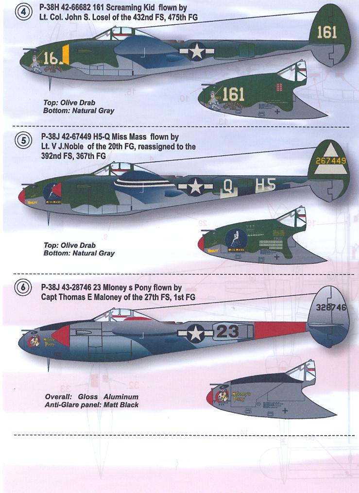 Print Scale Decals 1/48 LOCKHEED P-38 LIGHTNING Fighter Part 1 | eBay