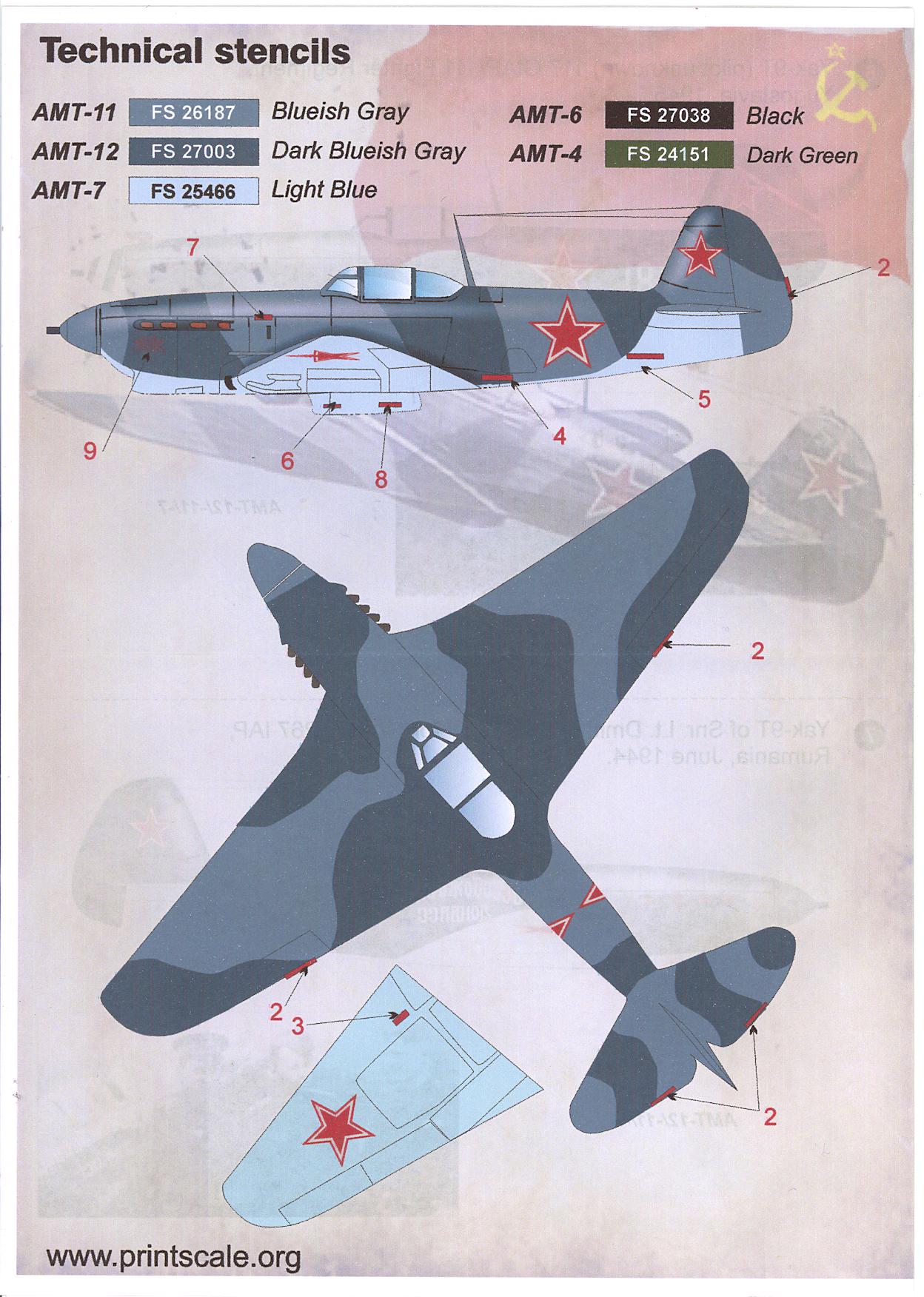 Print Scale Decals 1/48 YAKOVLEV YAK-9 Russian WWII Fighter Part 1 | eBay