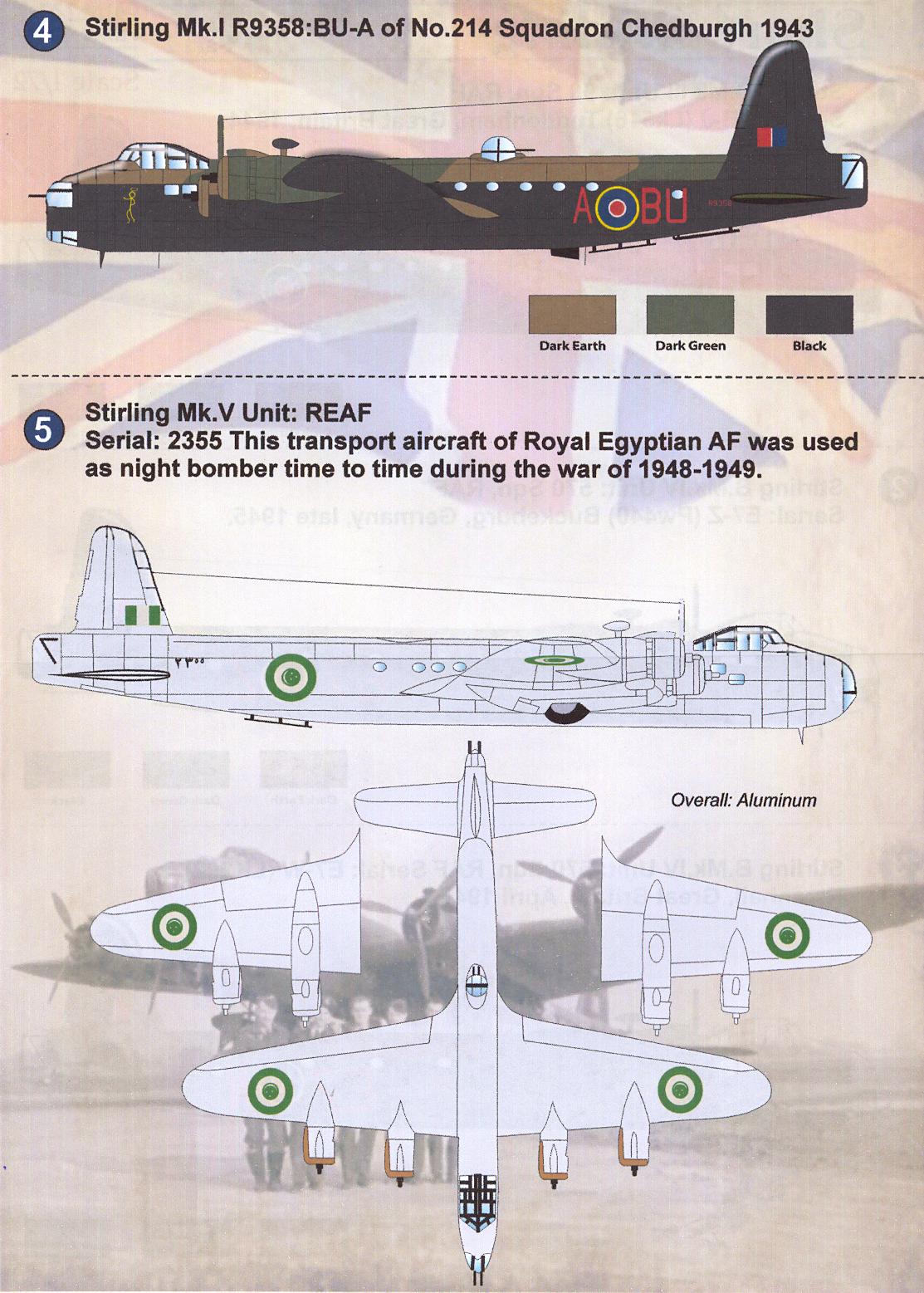 Print Scale Decals 1/72 SHORT STIRLING British WWII Heavy Bomber | eBay