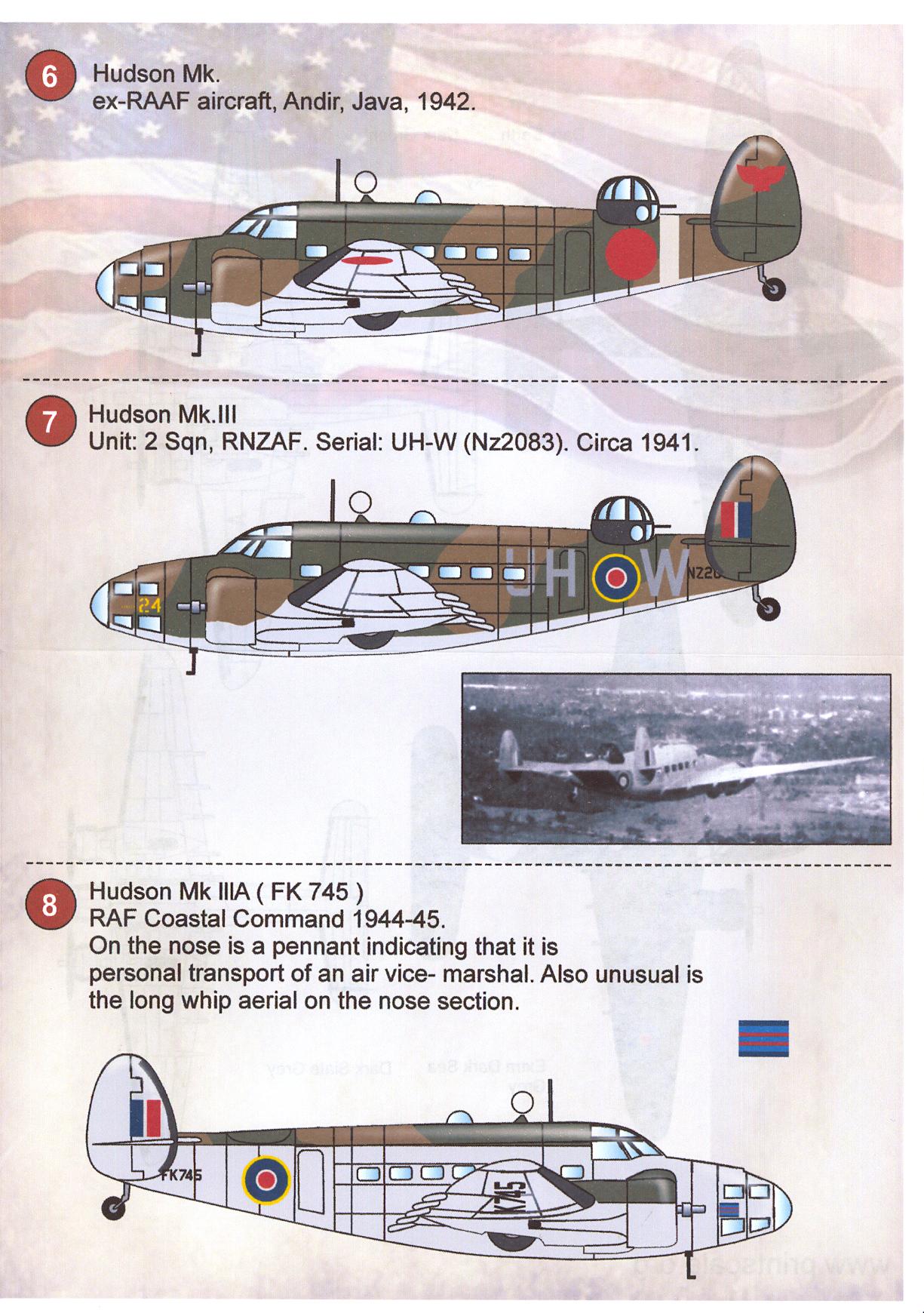 Print Scale Decals 1/72 LOCKHEED HUDSON American WWII Patrol Bomber | eBay