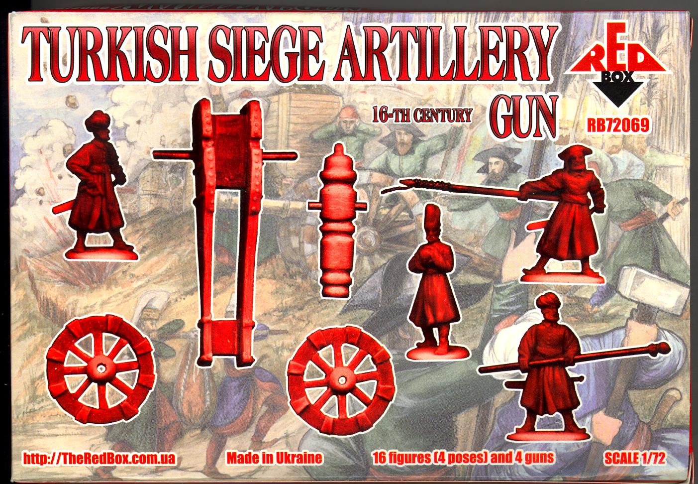 Red Box Models 1/72 TURKISH SIEGE ARTILLERY GUN 16th Century Figure Set ...