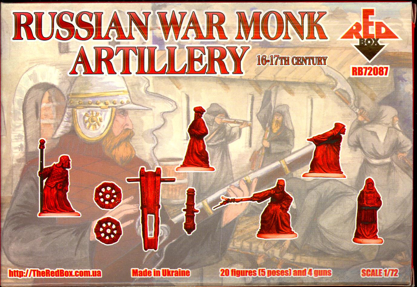 Red Box Models 1/72 RUSSIAN WAR MONK ARTILLERY 16th-17th Century Figure Set