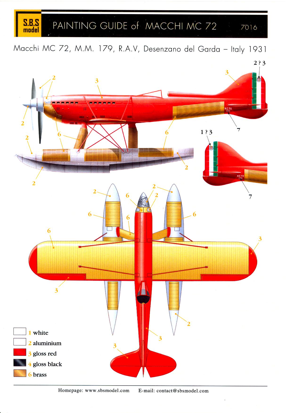 SBS Models 1/72 MACCHI MC 72 Italian Racer Early Version | eBay