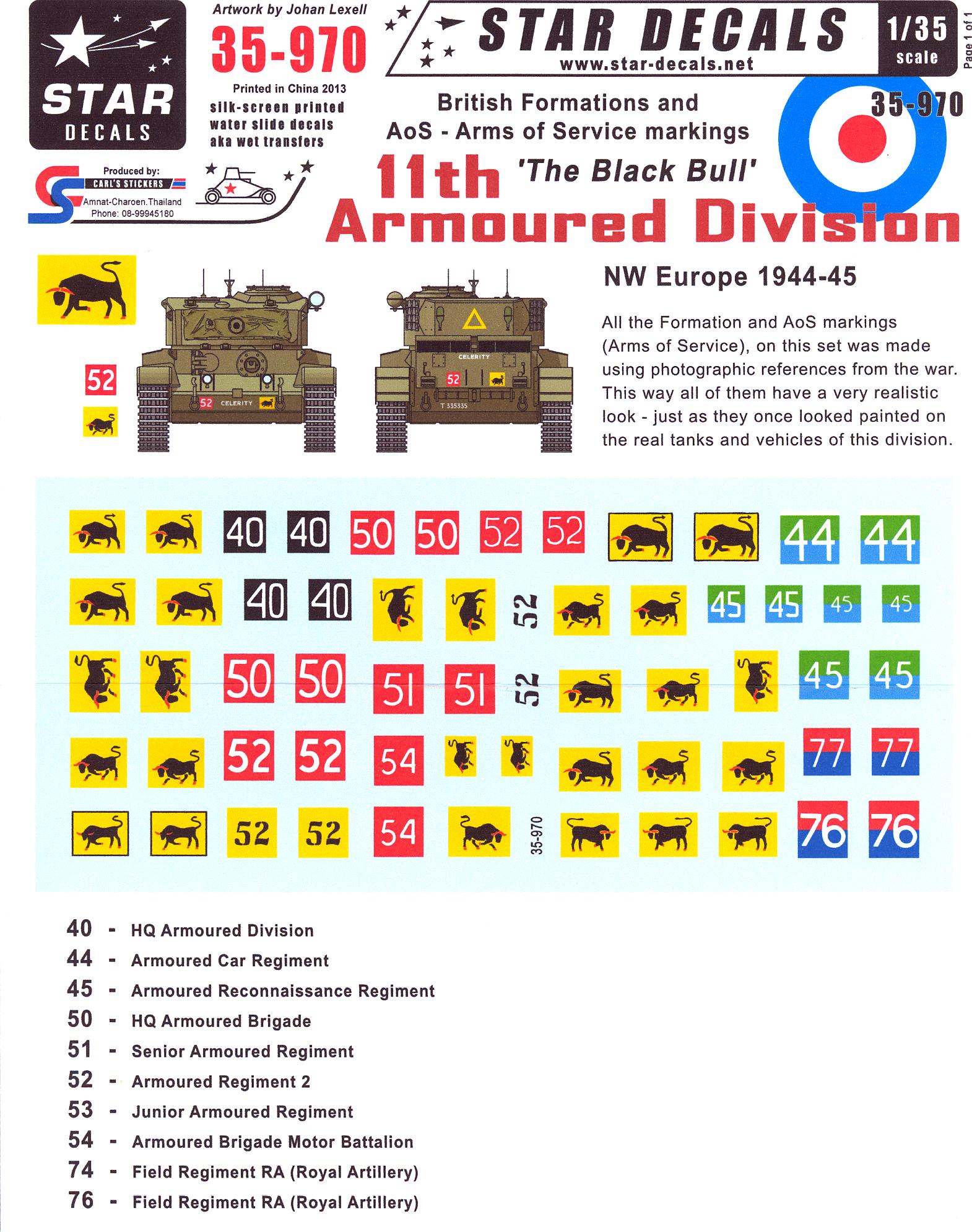 15mm modern tank decals