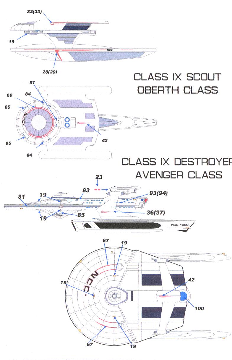 Starfighter Decals STAR TREK CLASS IX STARSHIP MARKINGS | eBay