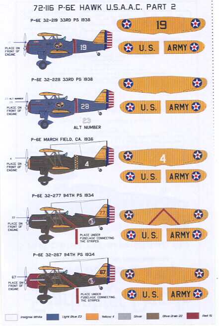  decal set curtiss p 6e hawk part 2 company starfighter decals scale 1