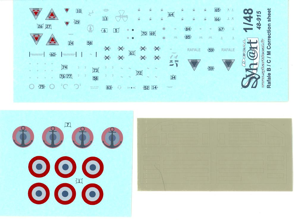 Syhart Decals 1/48 DASSAULT RAFALE French Air Force and Navy Standard ...